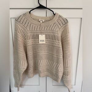 a.n.a Women's Cream Knit Sweater
